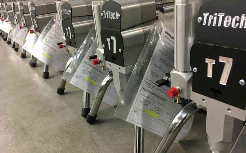 Lineup de equipos airless en exhibición CDMX